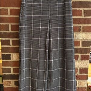 SPANX Black and White plaid Wide  leg perfect pants